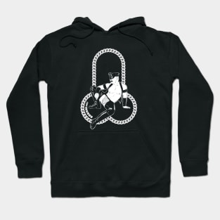 Leather and chain Hoodie